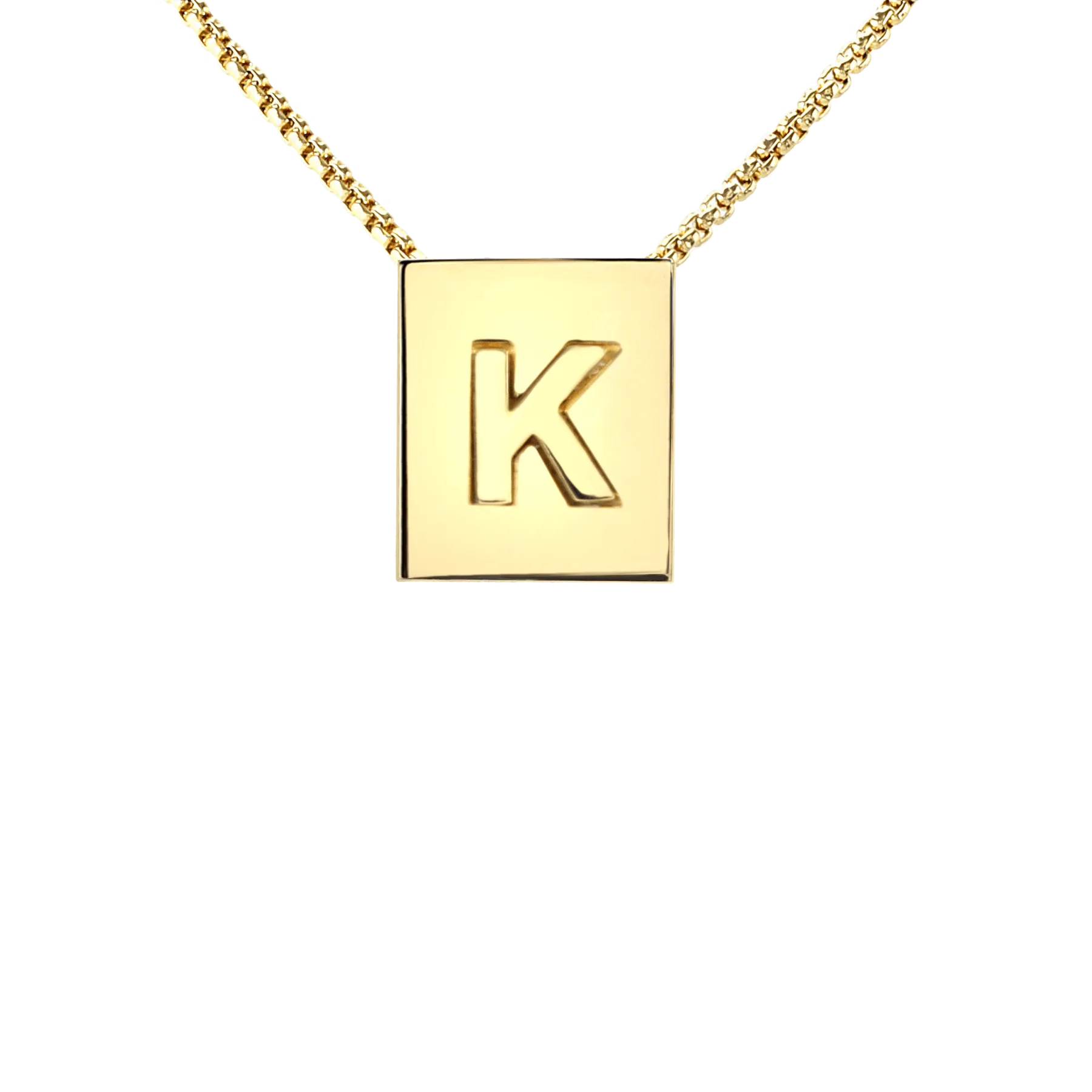 LETTER SQUARE NECKLACE