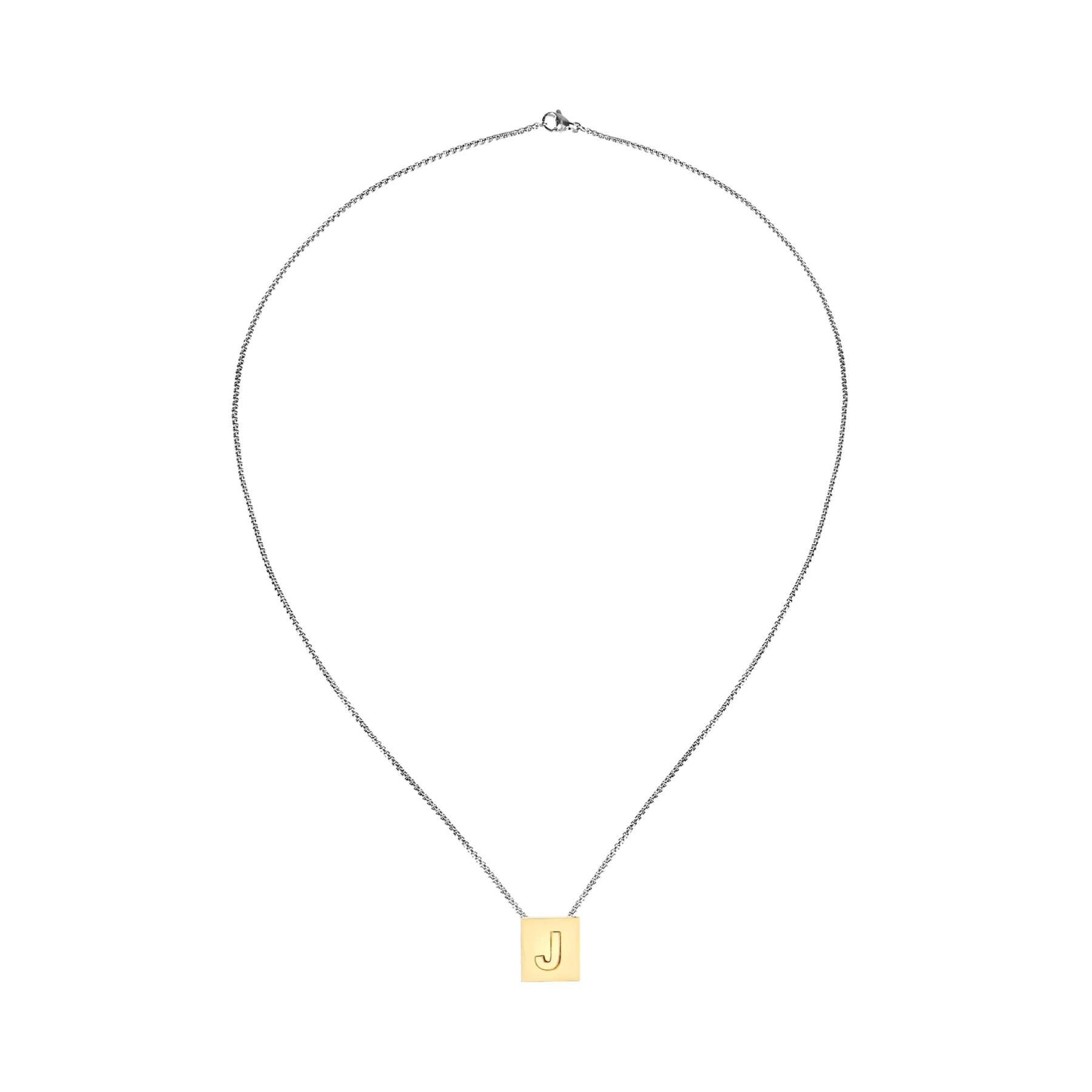 LETTER SQUARE NECKLACE