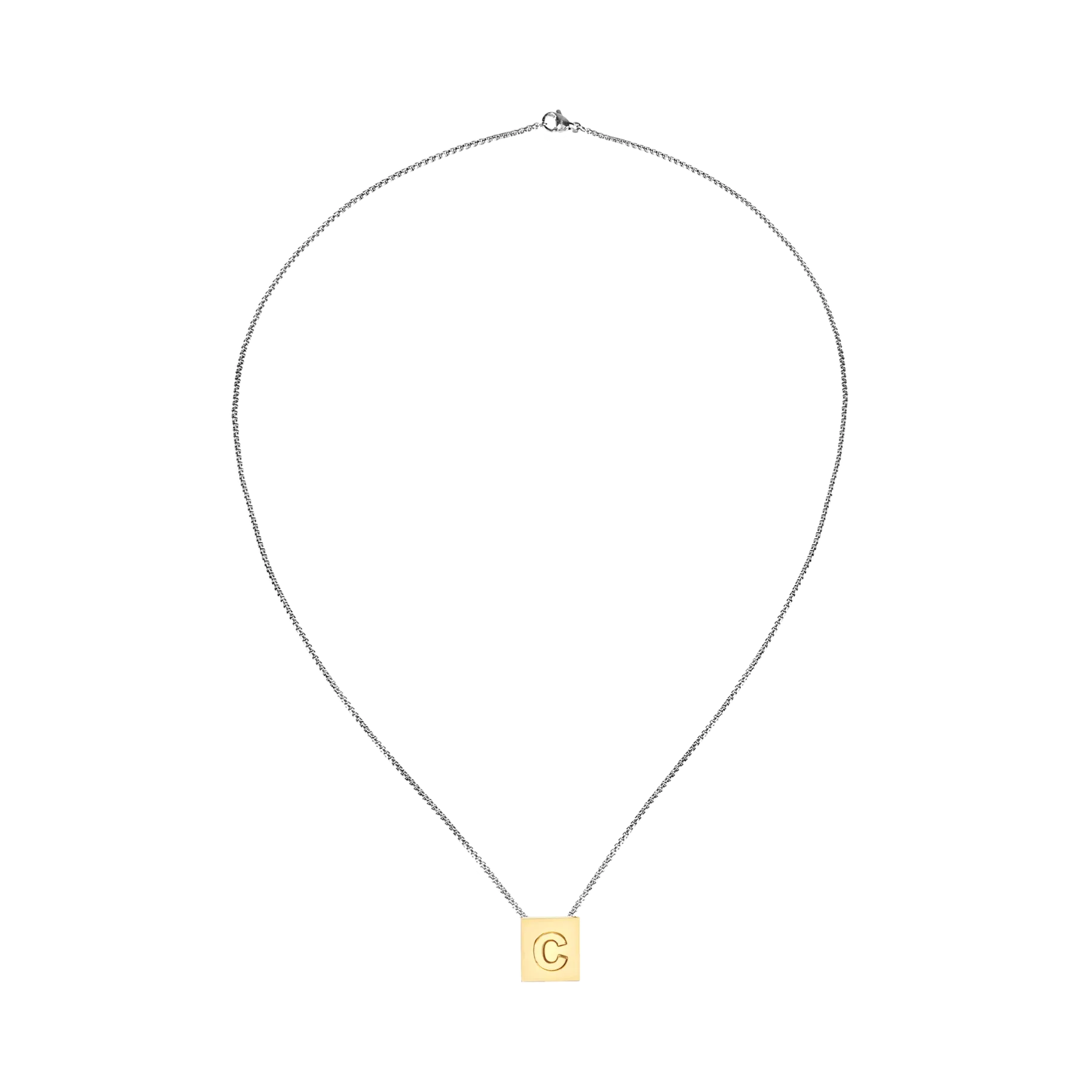 LETTER SQUARE NECKLACE