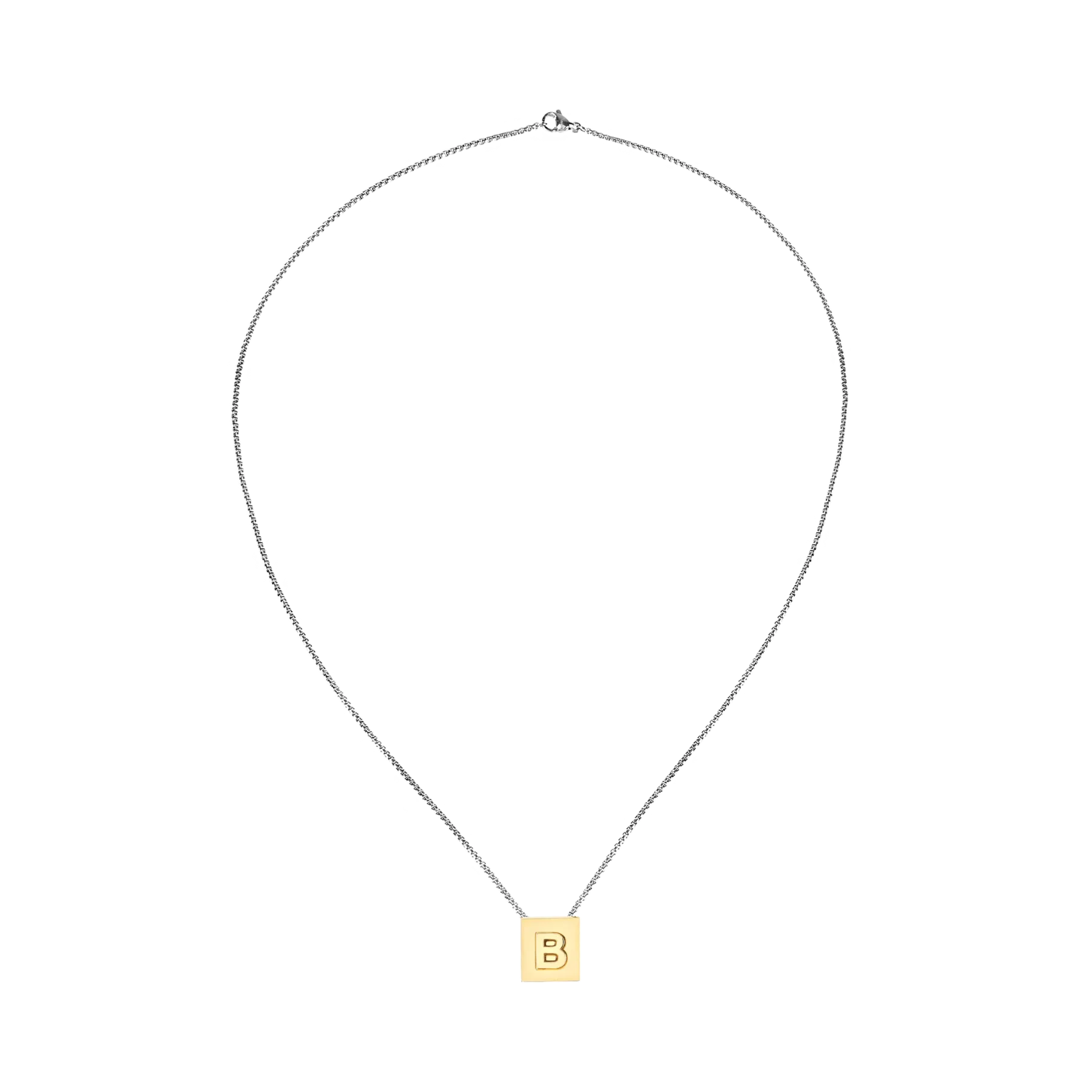 LETTER SQUARE NECKLACE