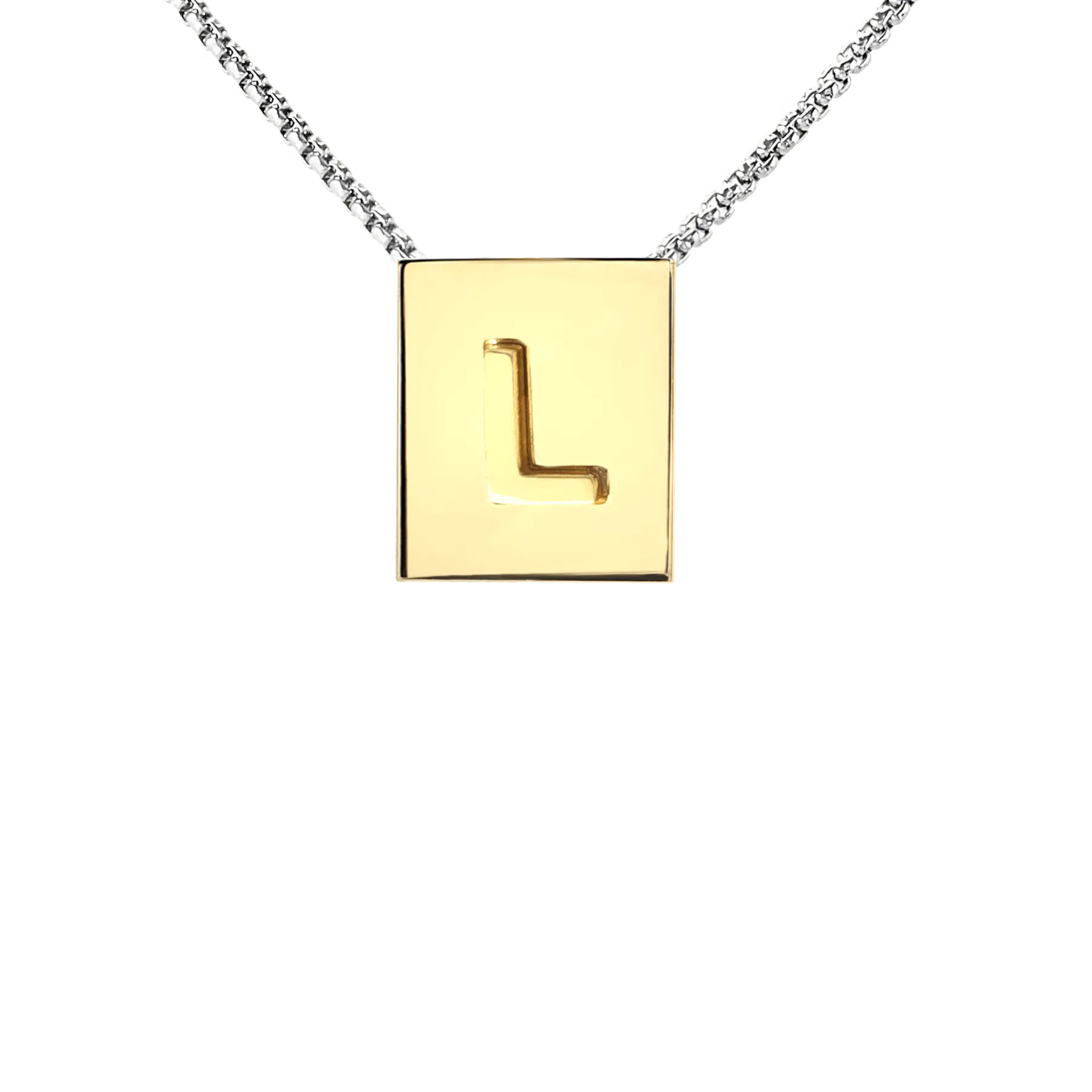 LETTER SQUARE NECKLACE