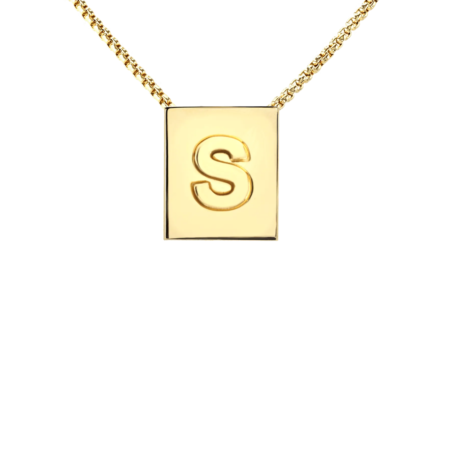 LETTER SQUARE NECKLACE