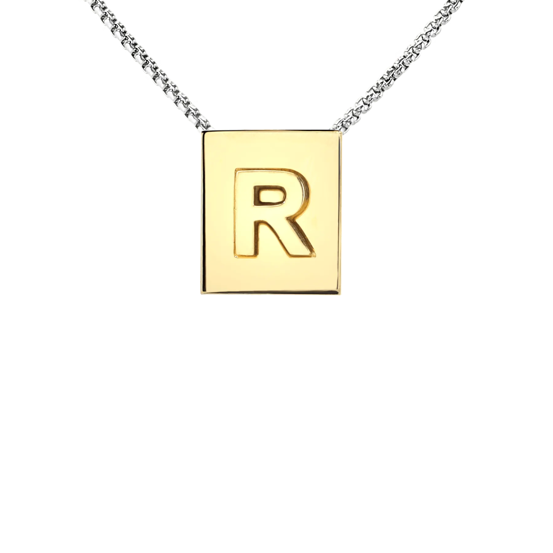 LETTER SQUARE NECKLACE