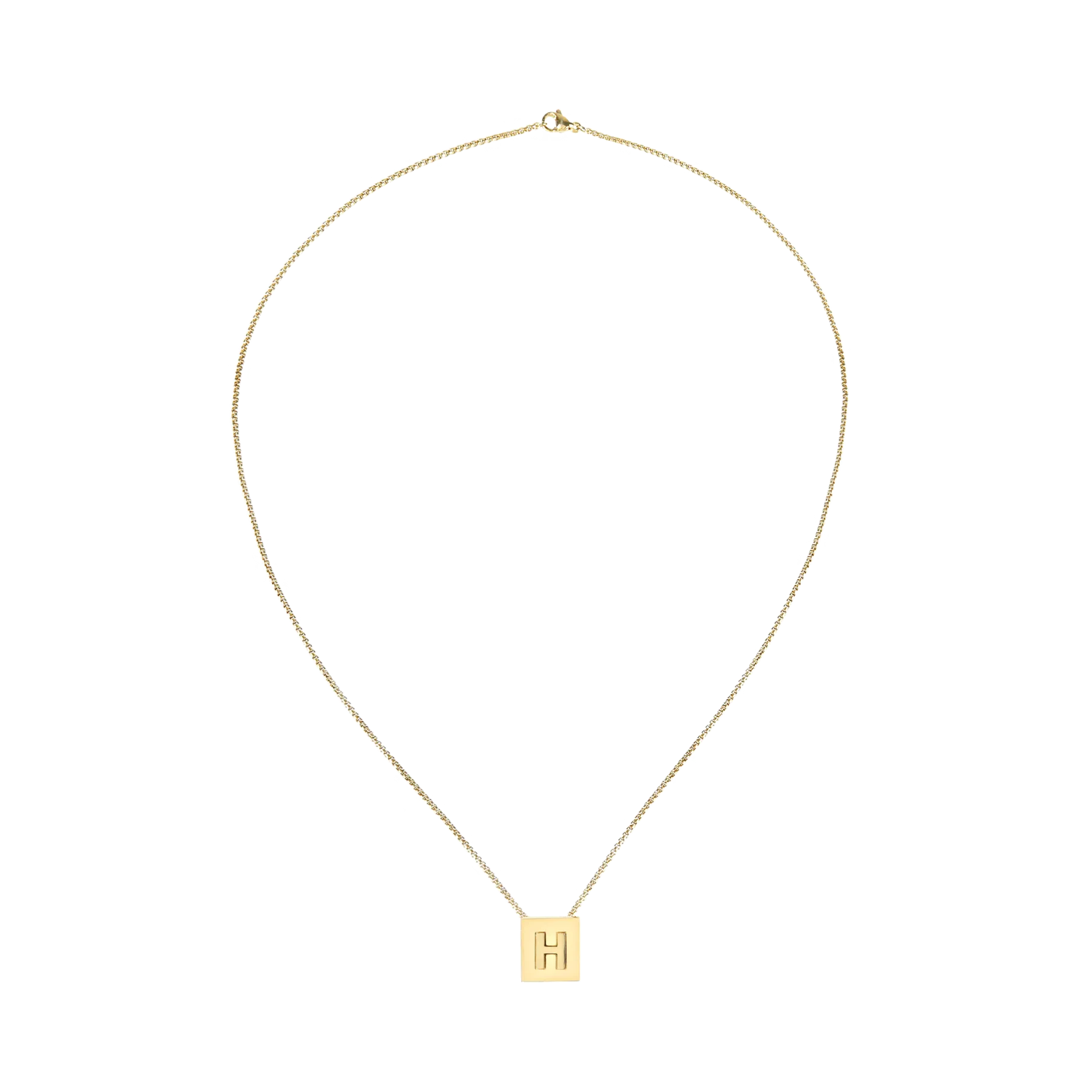 LETTER SQUARE NECKLACE