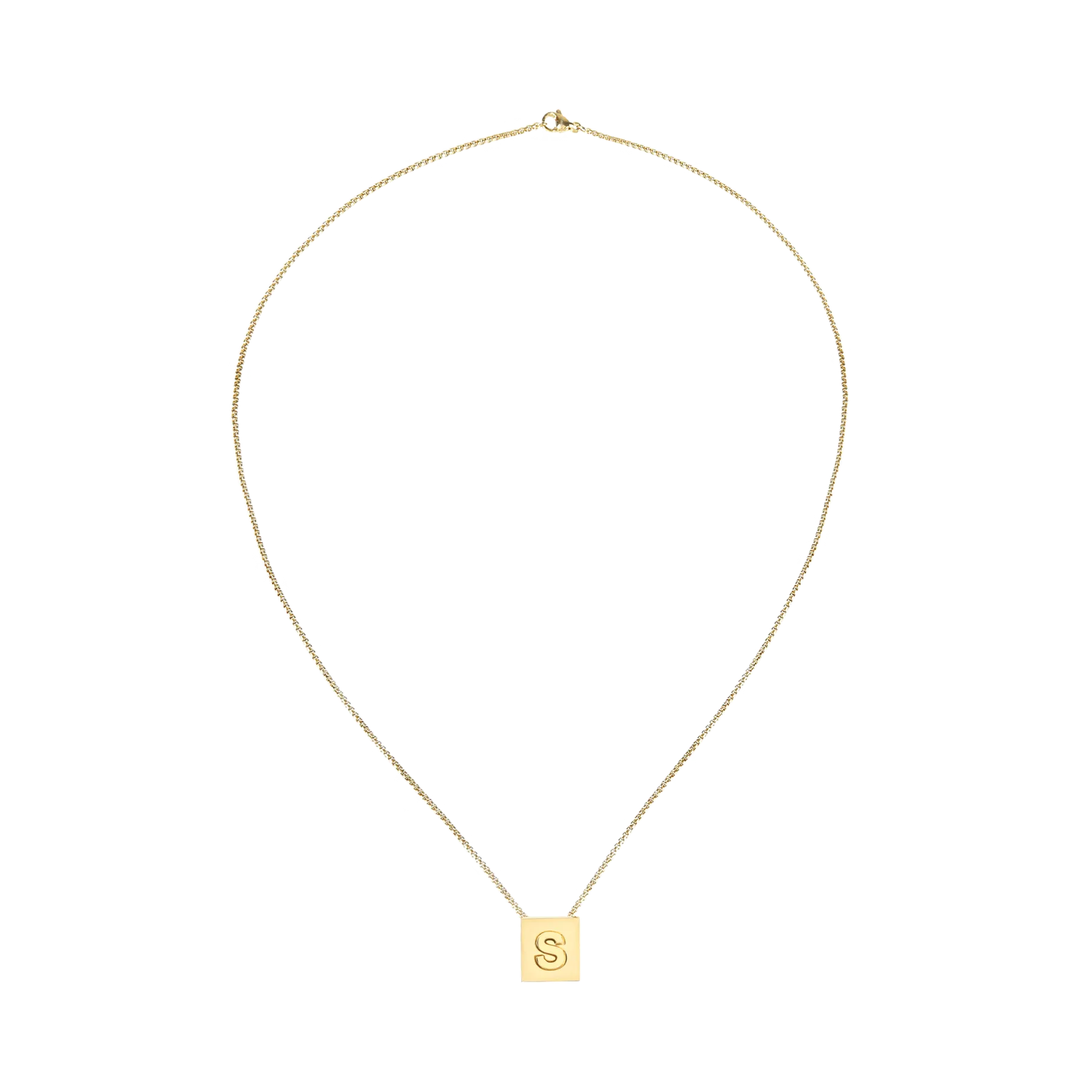 LETTER SQUARE NECKLACE
