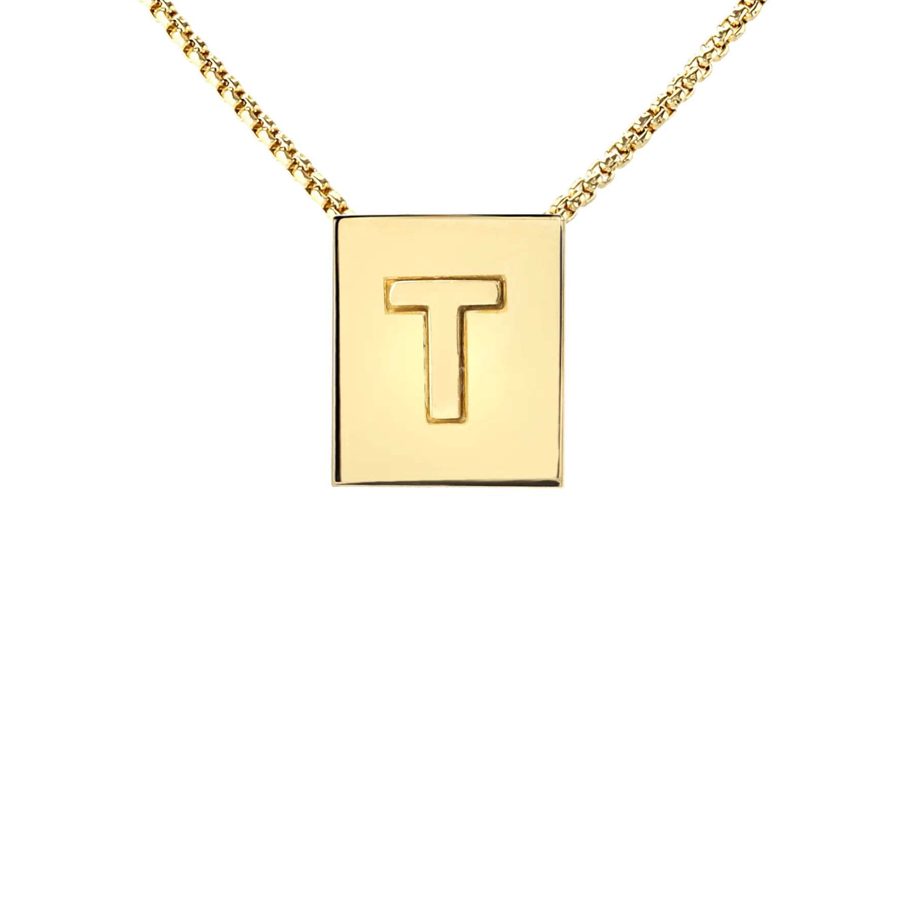 LETTER SQUARE NECKLACE