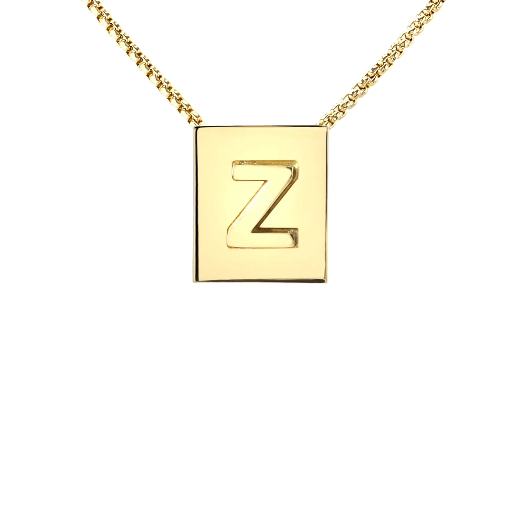 LETTER SQUARE NECKLACE