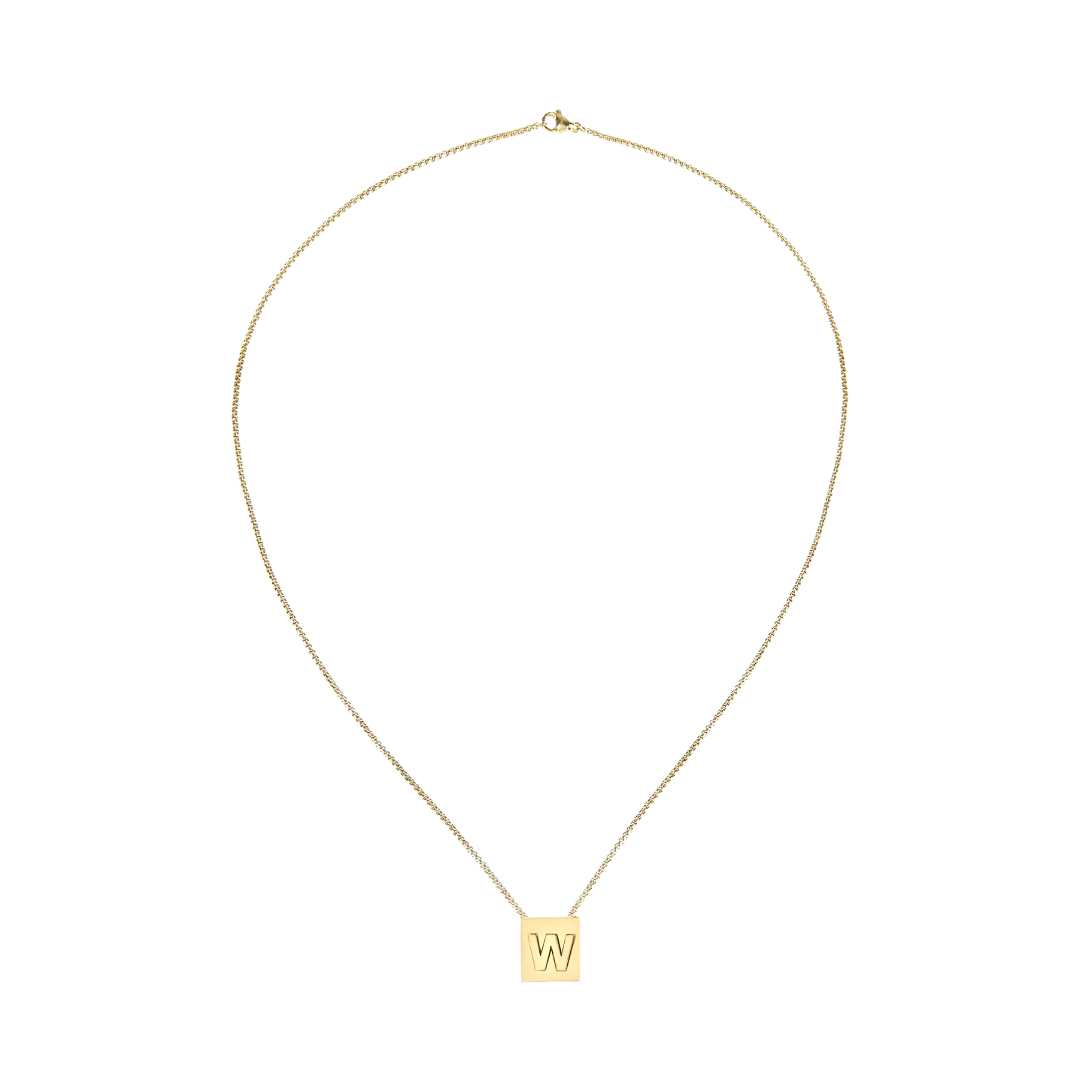 LETTER SQUARE NECKLACE
