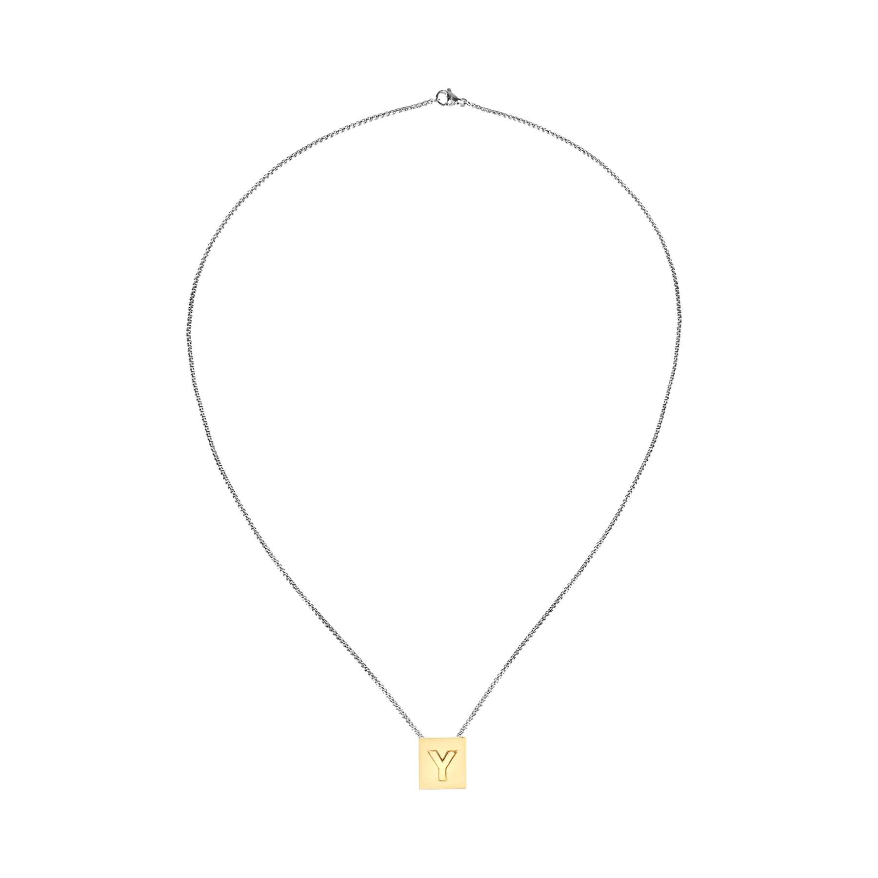 LETTER SQUARE NECKLACE