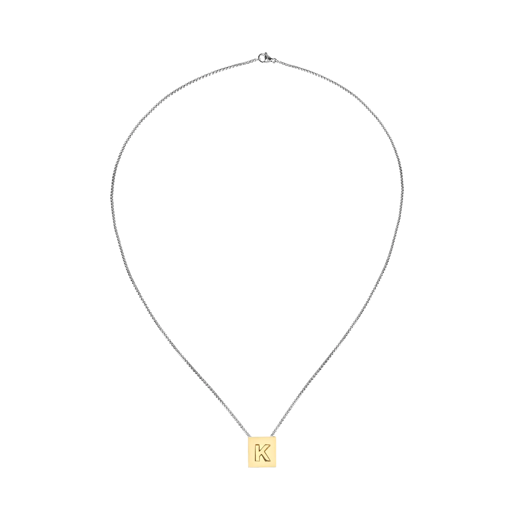 LETTER SQUARE NECKLACE