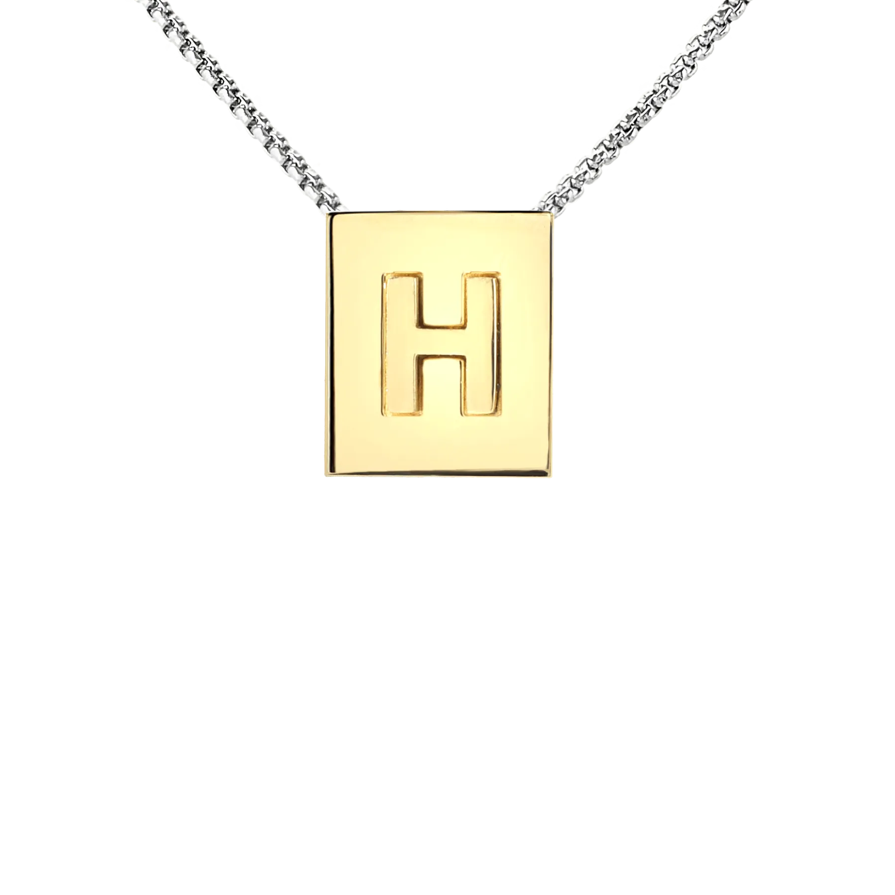 LETTER SQUARE NECKLACE