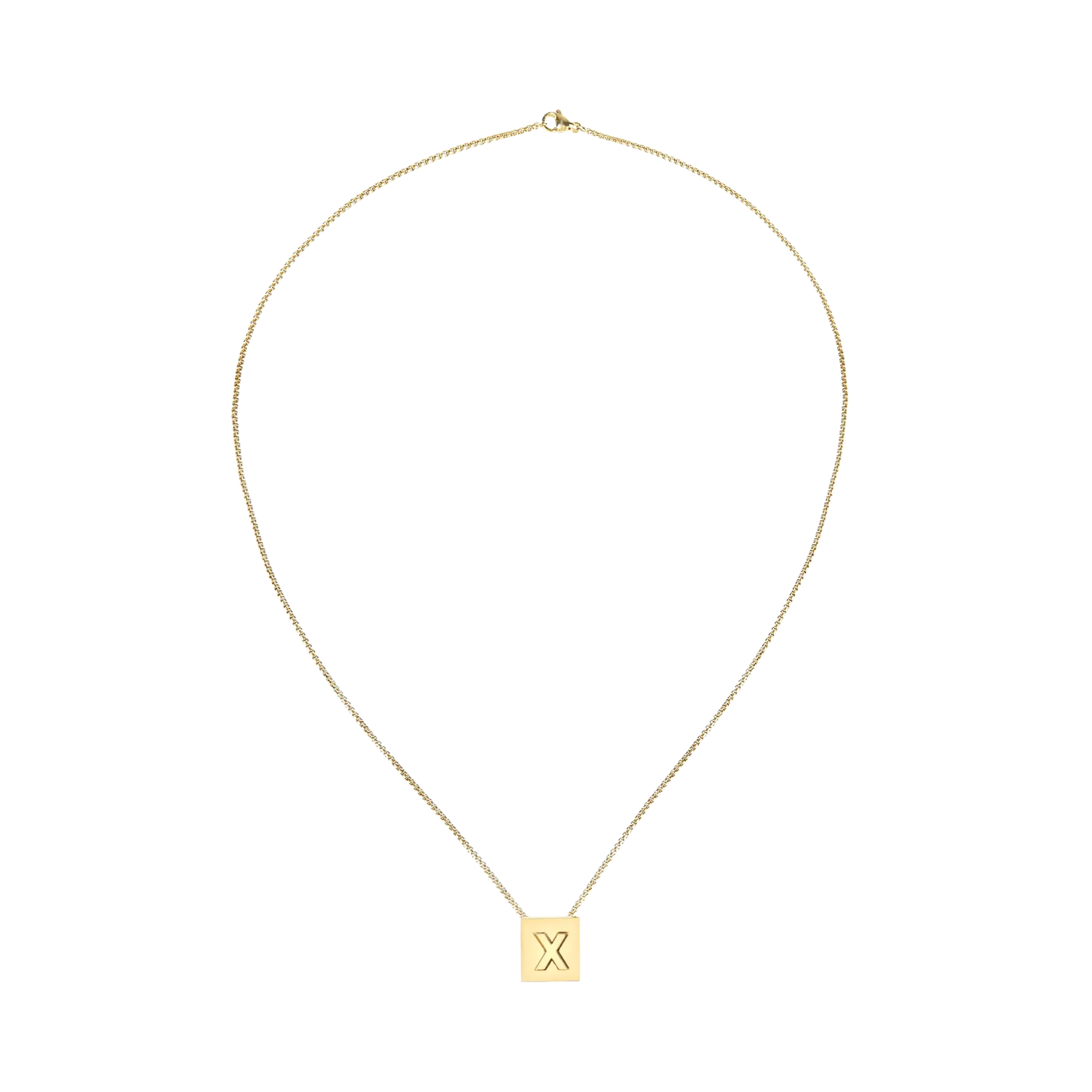 LETTER SQUARE NECKLACE