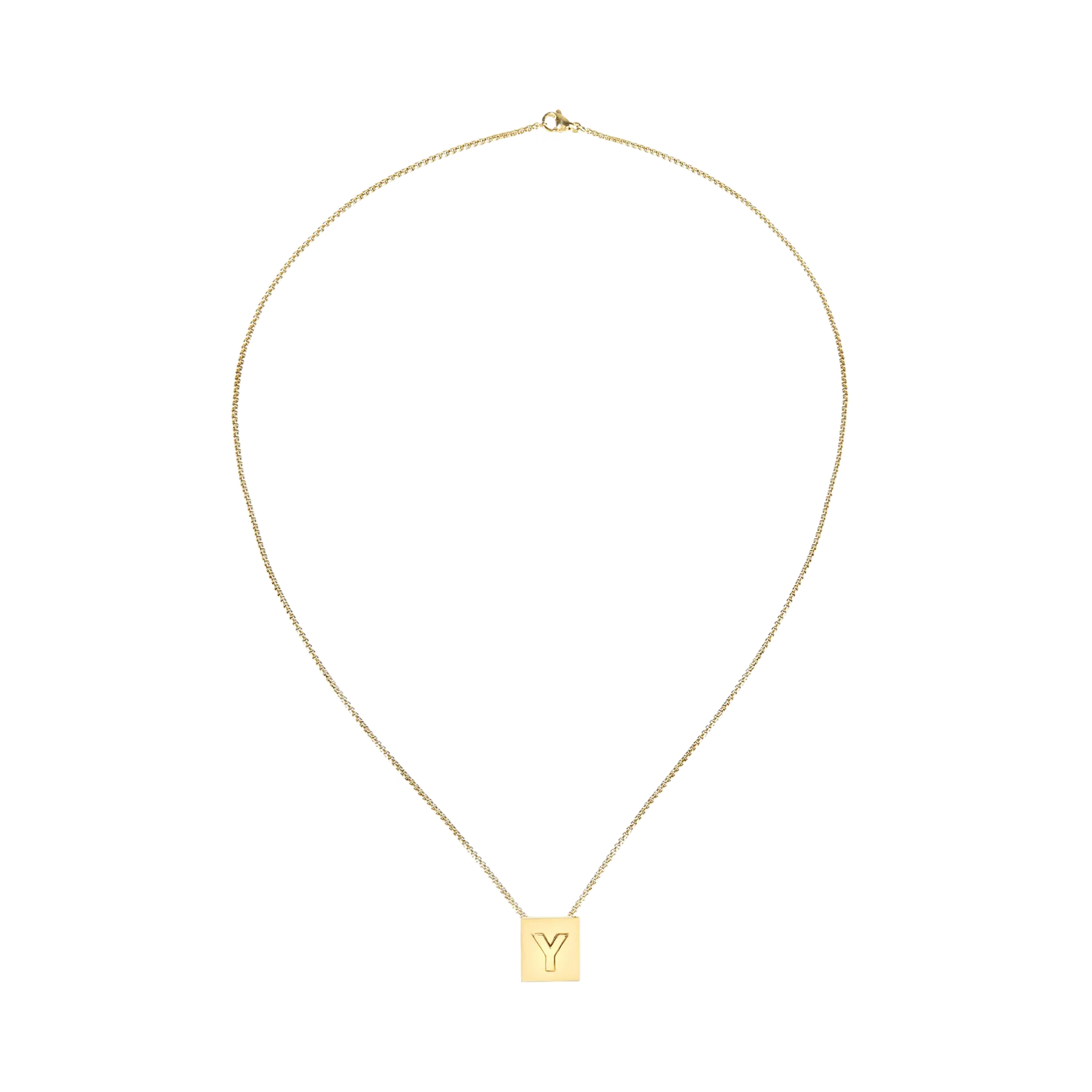 LETTER SQUARE NECKLACE