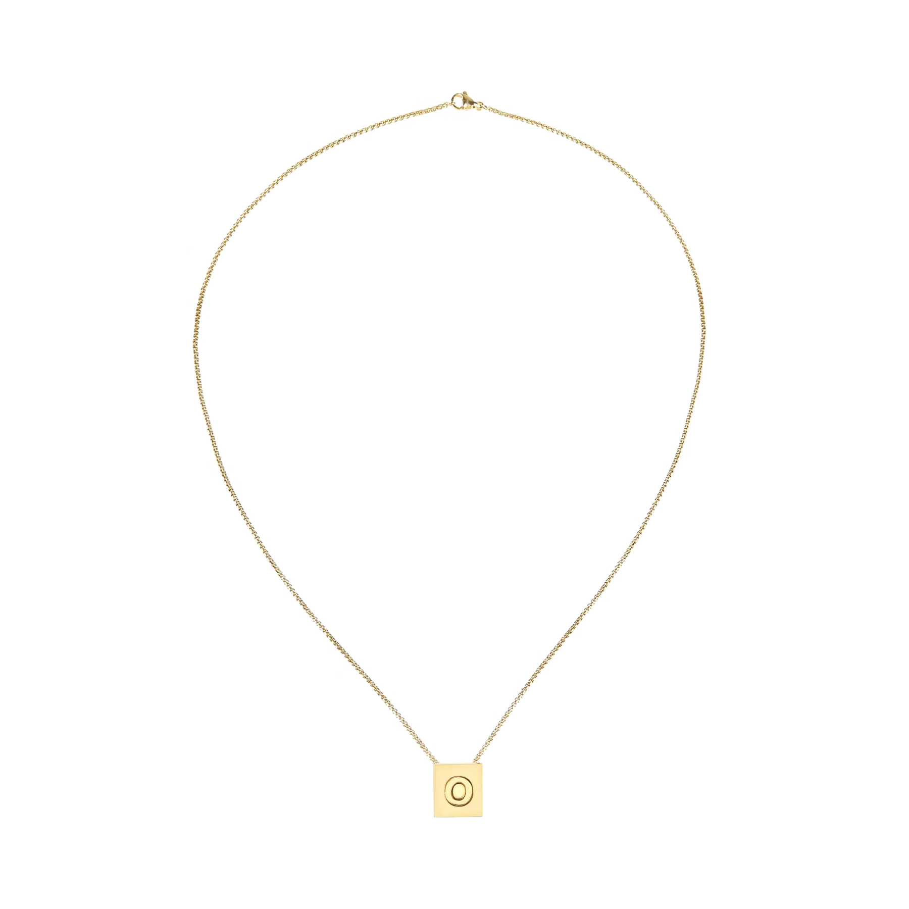 LETTER SQUARE NECKLACE