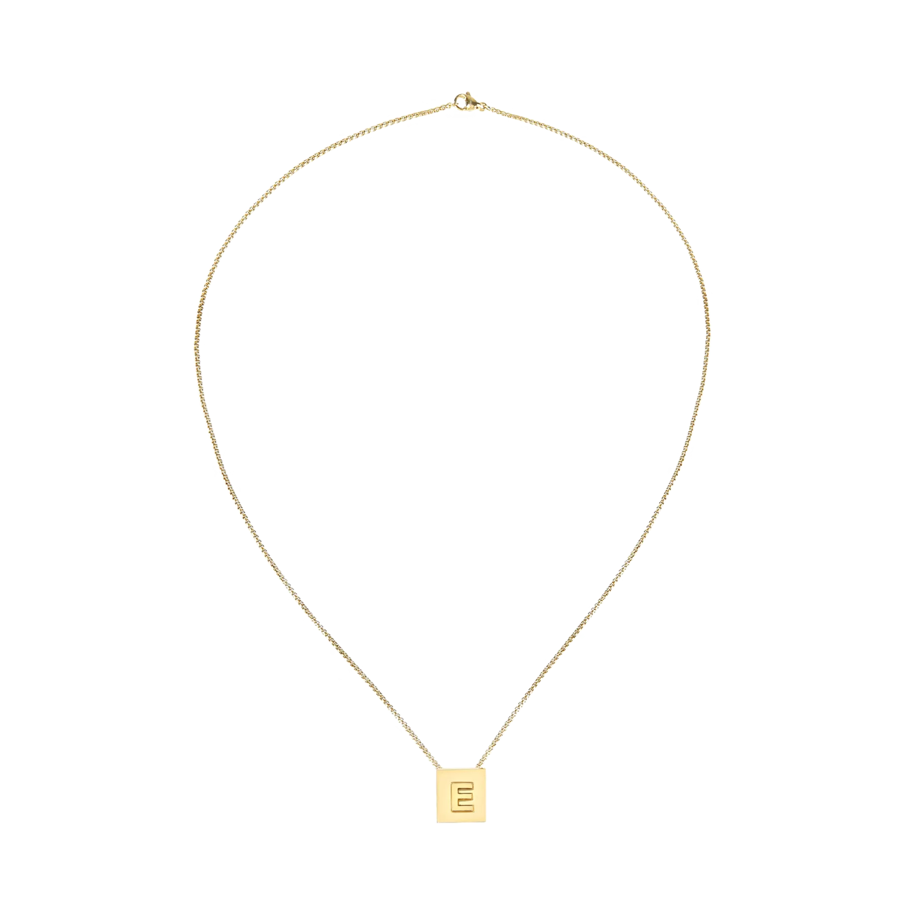 LETTER SQUARE NECKLACE