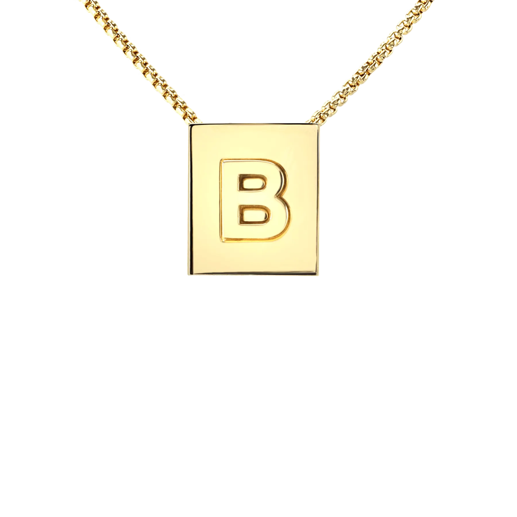LETTER SQUARE NECKLACE