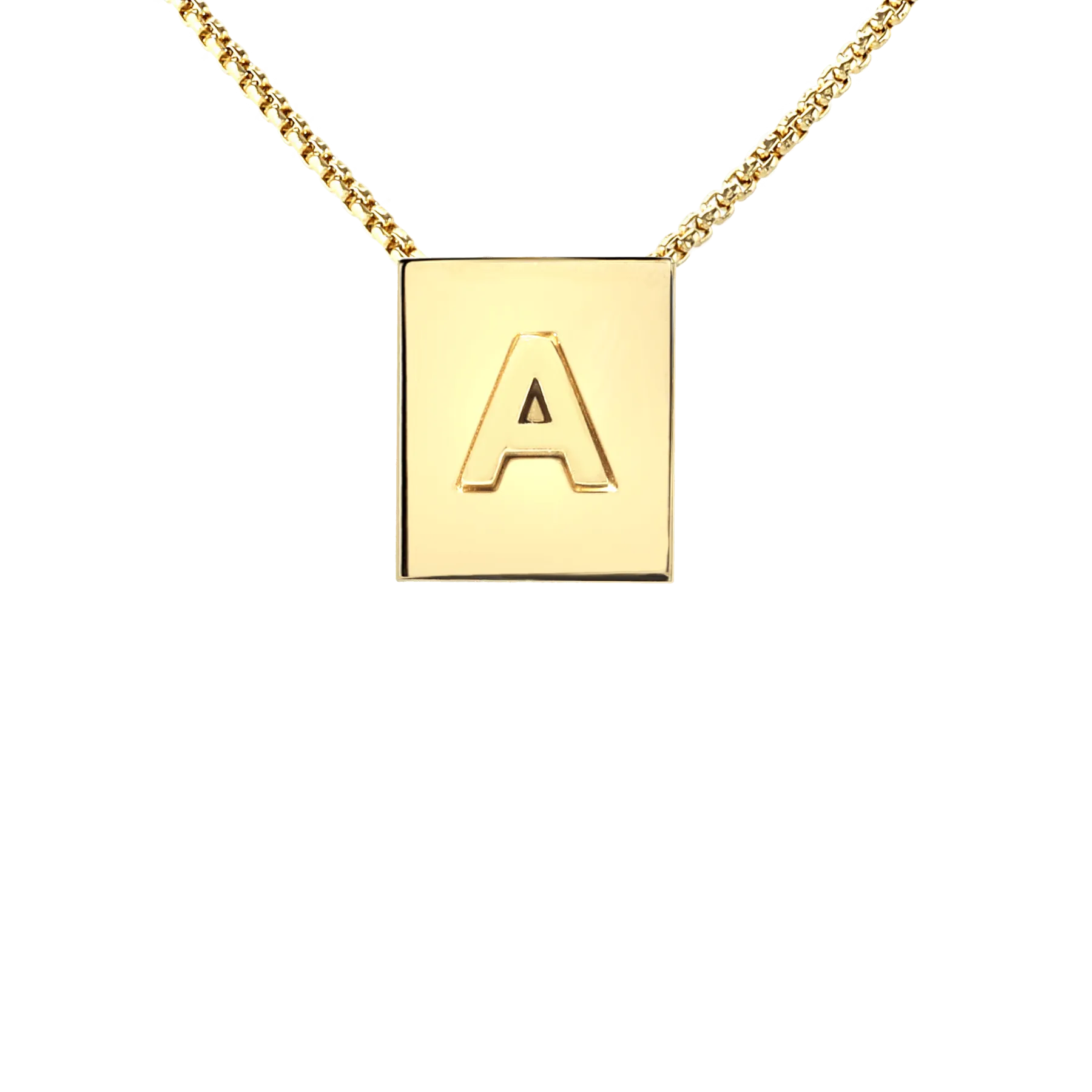 LETTER SQUARE NECKLACE