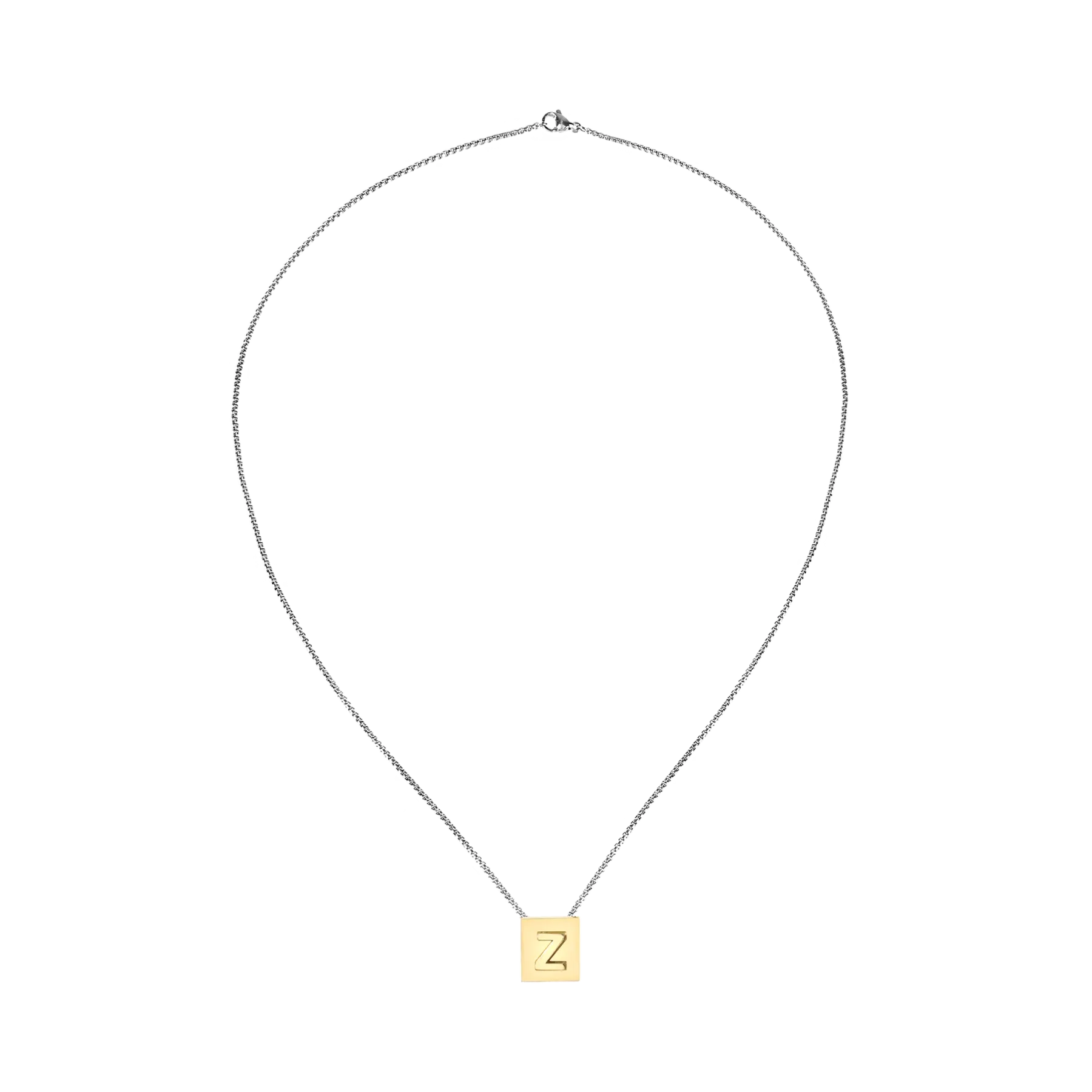 LETTER SQUARE NECKLACE