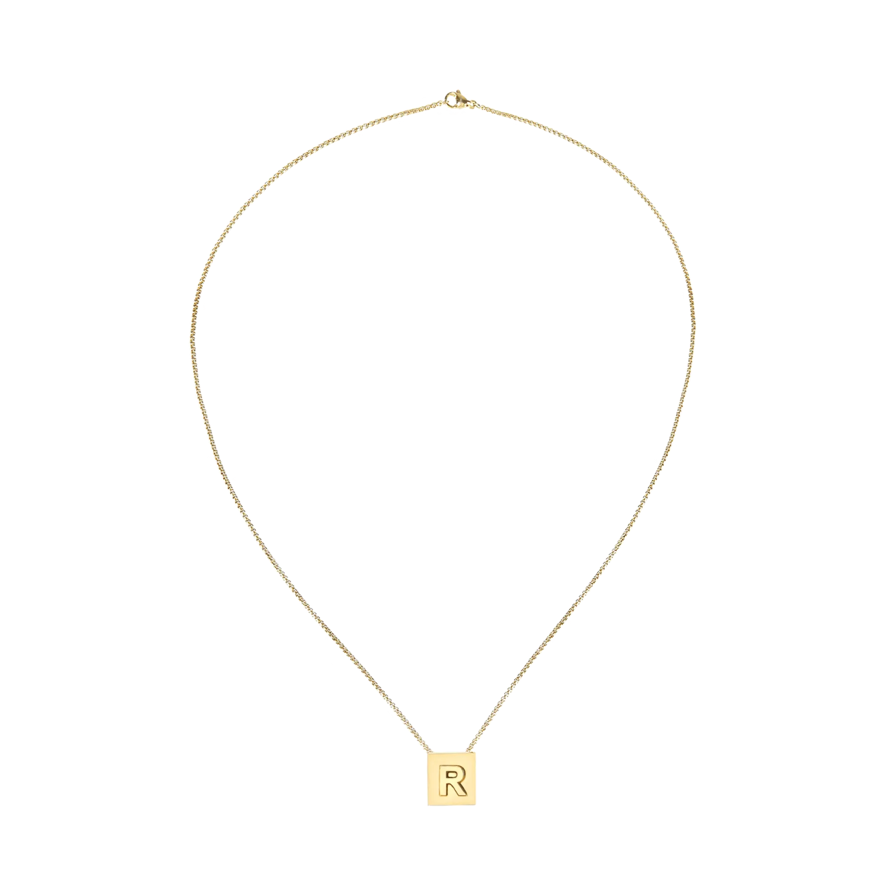 LETTER SQUARE NECKLACE