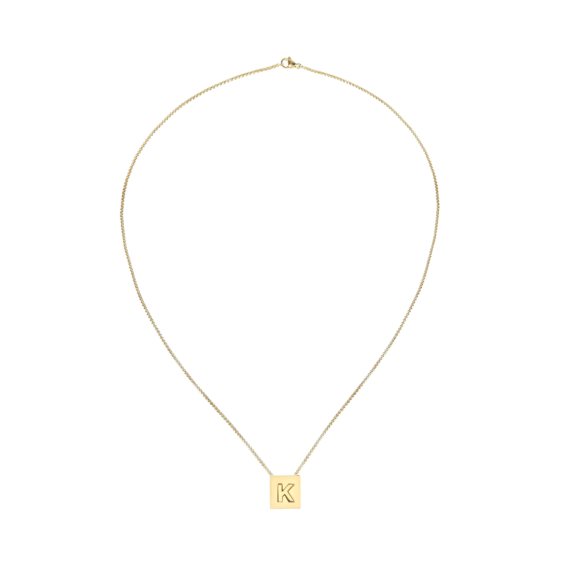 LETTER SQUARE NECKLACE