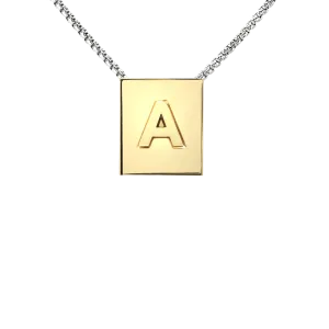 LETTER SQUARE NECKLACE