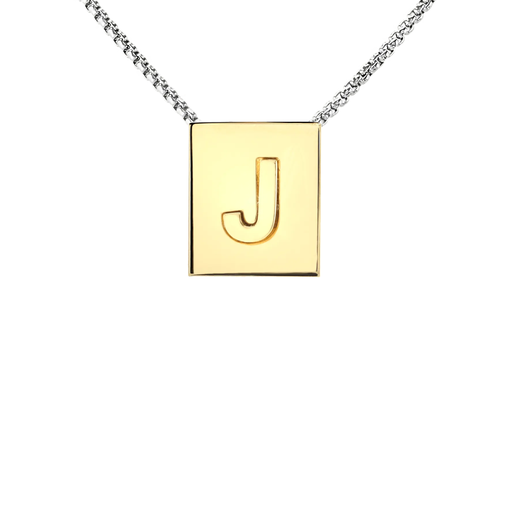 LETTER SQUARE NECKLACE