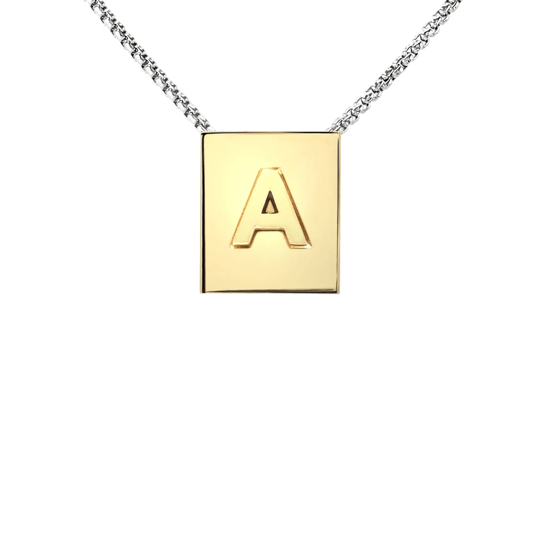 LETTER SQUARE NECKLACE