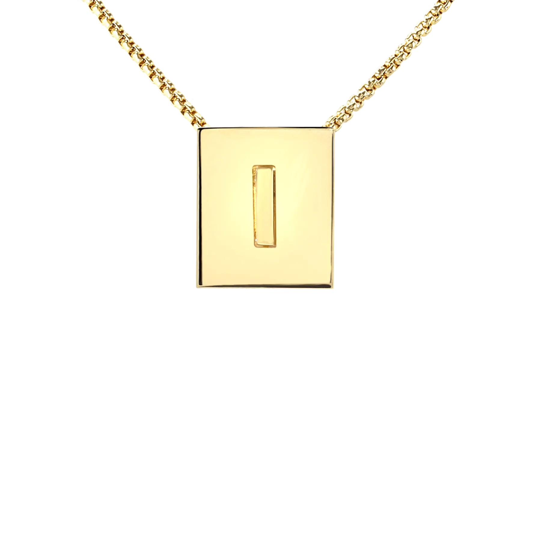 LETTER SQUARE NECKLACE