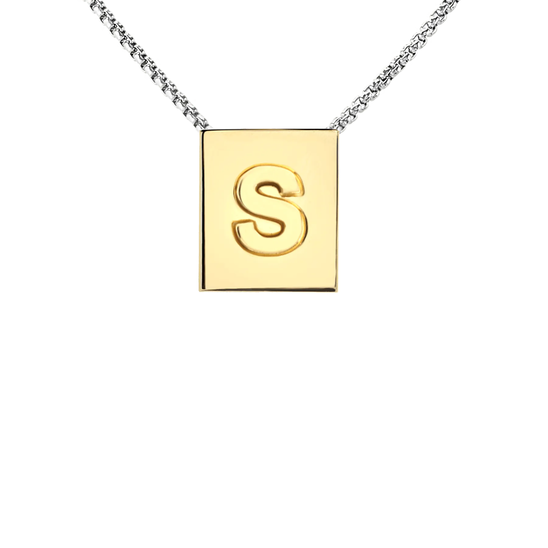 LETTER SQUARE NECKLACE