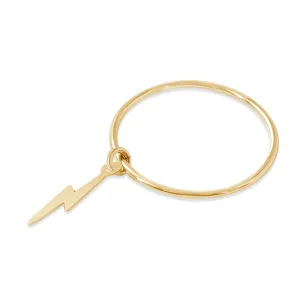 Lightning Bolt Ring, Gold or Silver