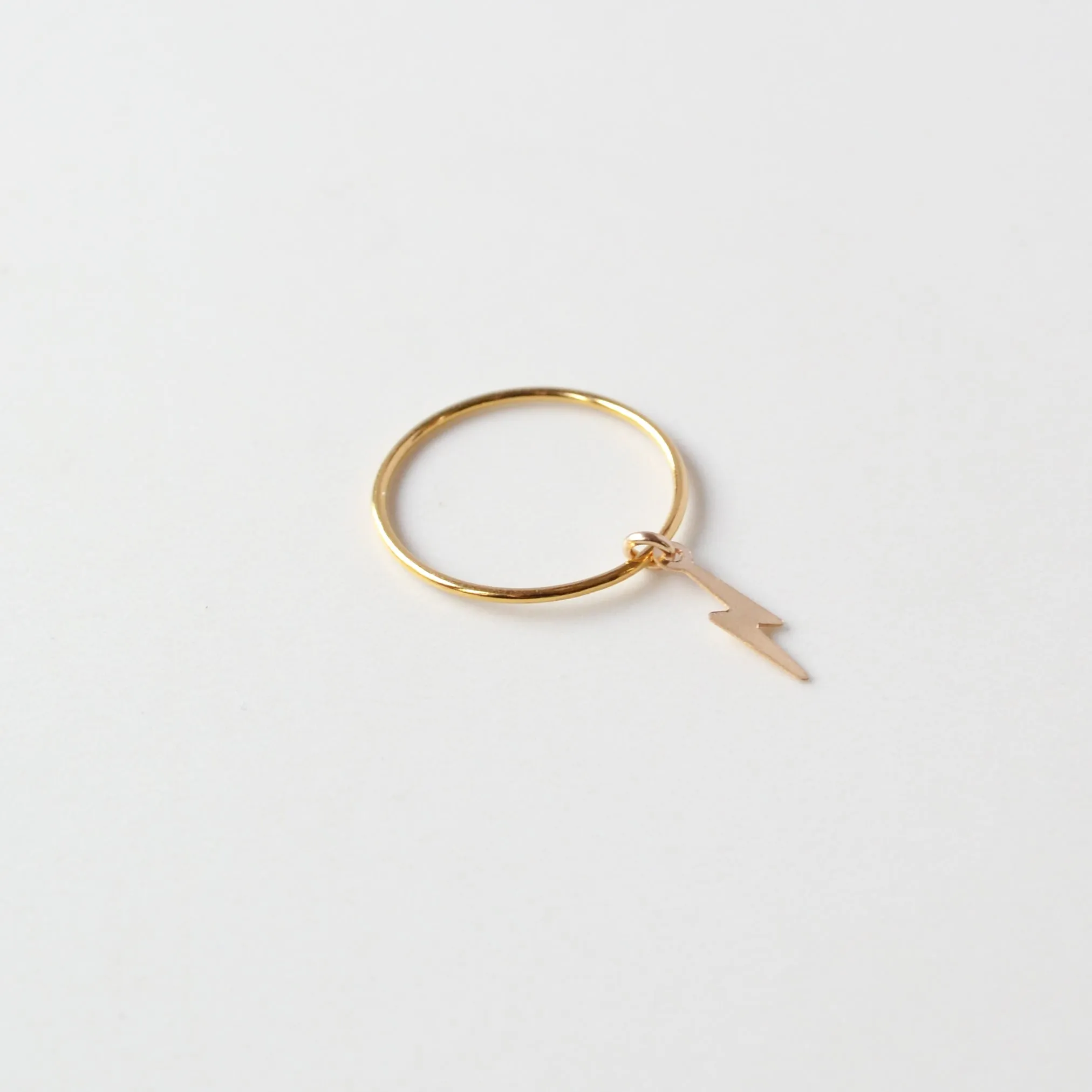 Lightning Bolt Ring, Gold or Silver