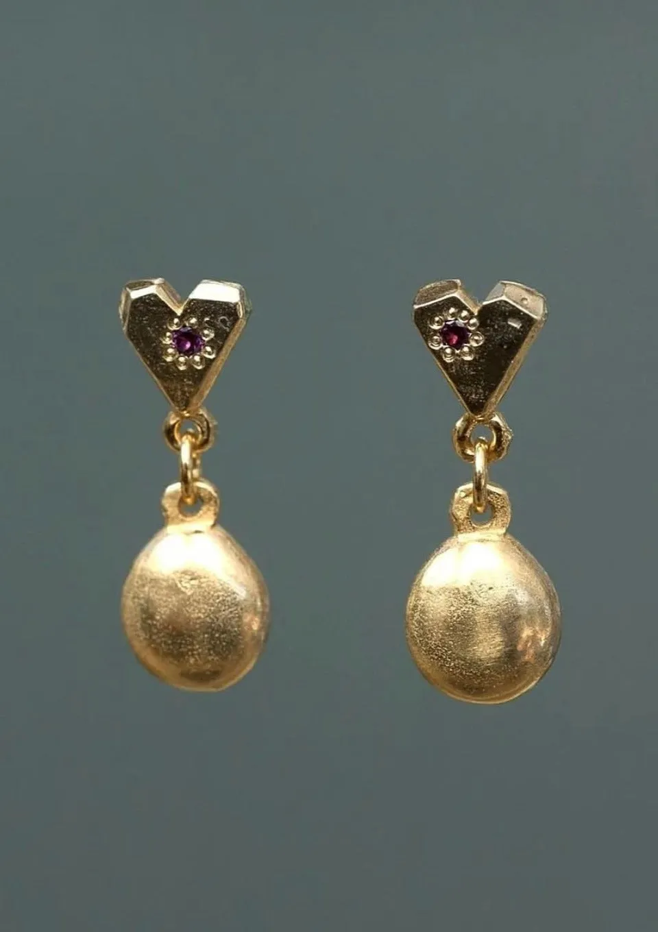 Little Sweetheart Drop Earrings Gold