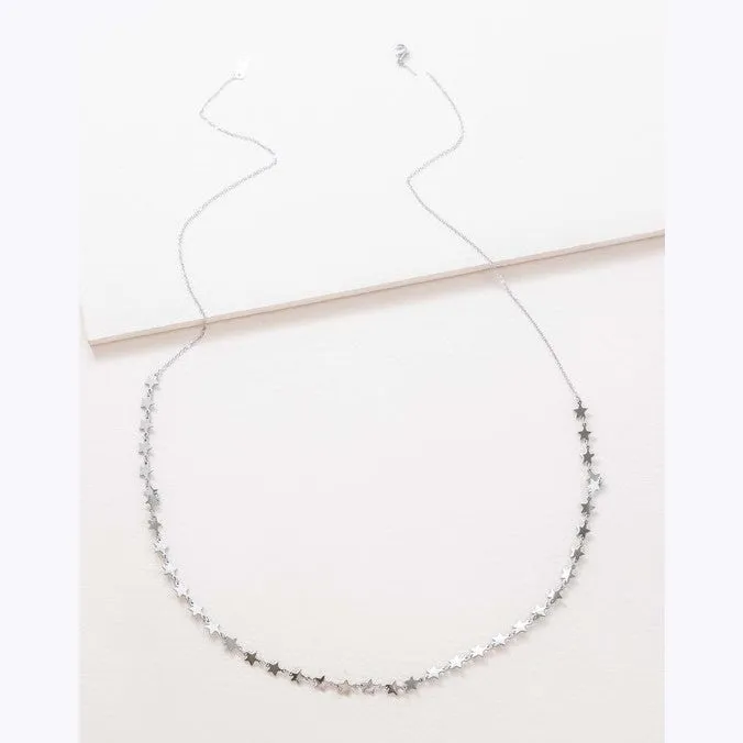 Long Minimalist  Stars Necklace 14k Gold over Stainless Steel, Rose Gold, or Silver