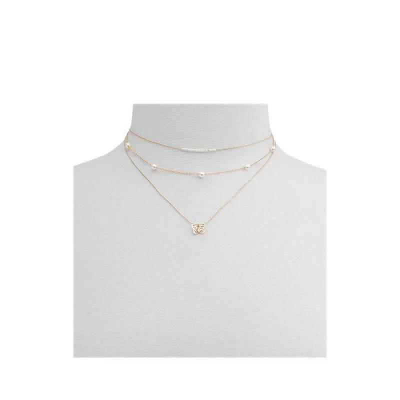 Lunarbloom Necklaces - Gold/Clear Multi