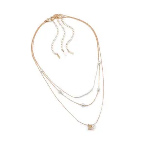 Lunarbloom Necklaces - Gold/Clear Multi