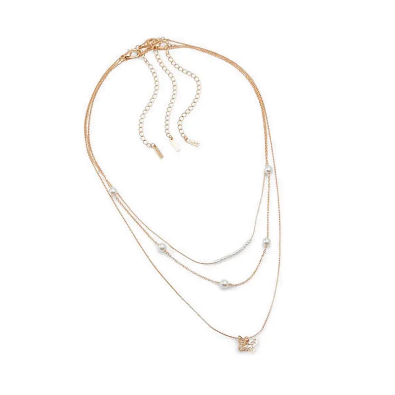 Lunarbloom Necklaces - Gold/Clear Multi
