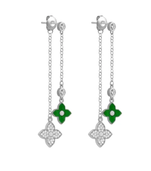 Magical 4 Leaf Clover Petit Two in One Drop Earrings – Maestro Hennessy ®
