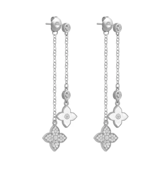 Magical 4 Leaf Clover Petit Two in One Drop Earrings – Maestro Hennessy ®