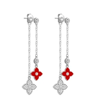 Magical 4 Leaf Clover Petit Two in One Drop Earrings – Maestro Hennessy ®