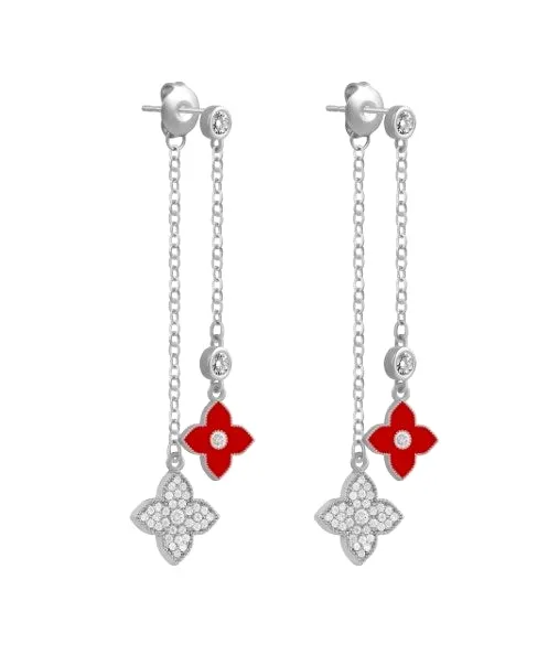 Magical 4 Leaf Clover Petit Two in One Drop Earrings – Maestro Hennessy ®
