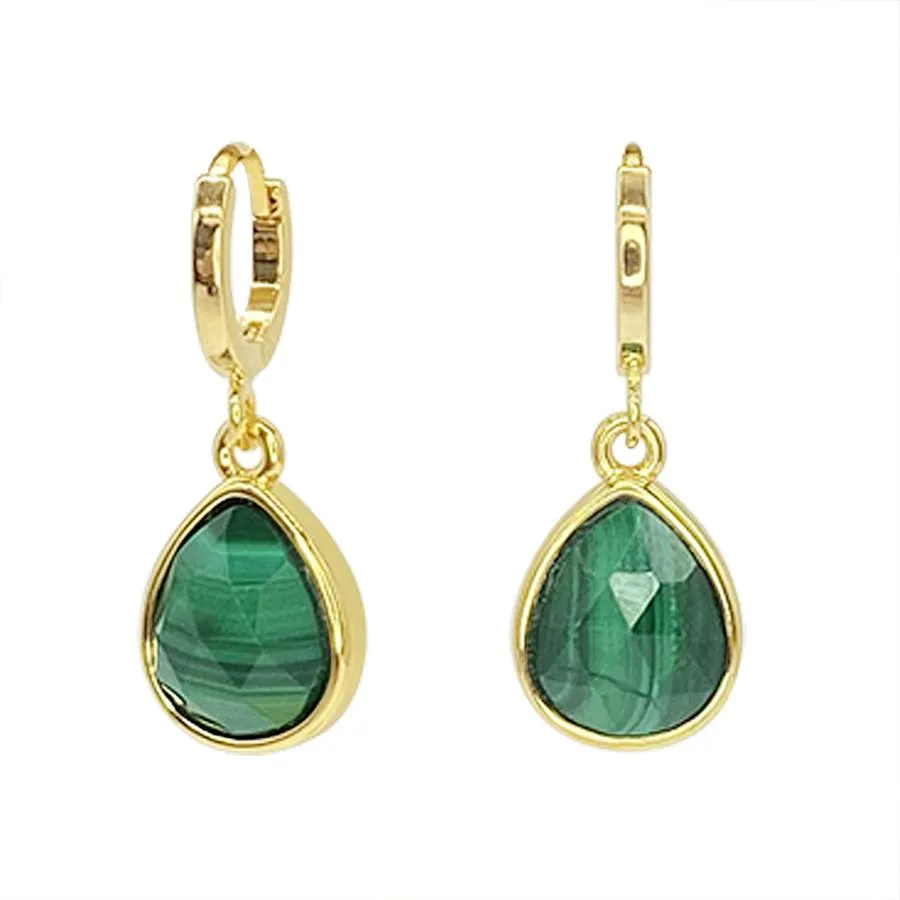 Malachite Drop Earrings