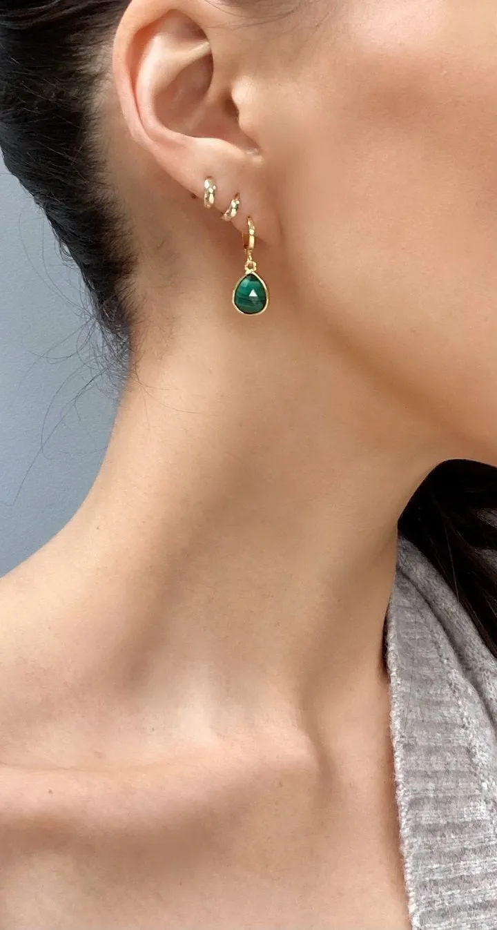 Malachite Drop Earrings