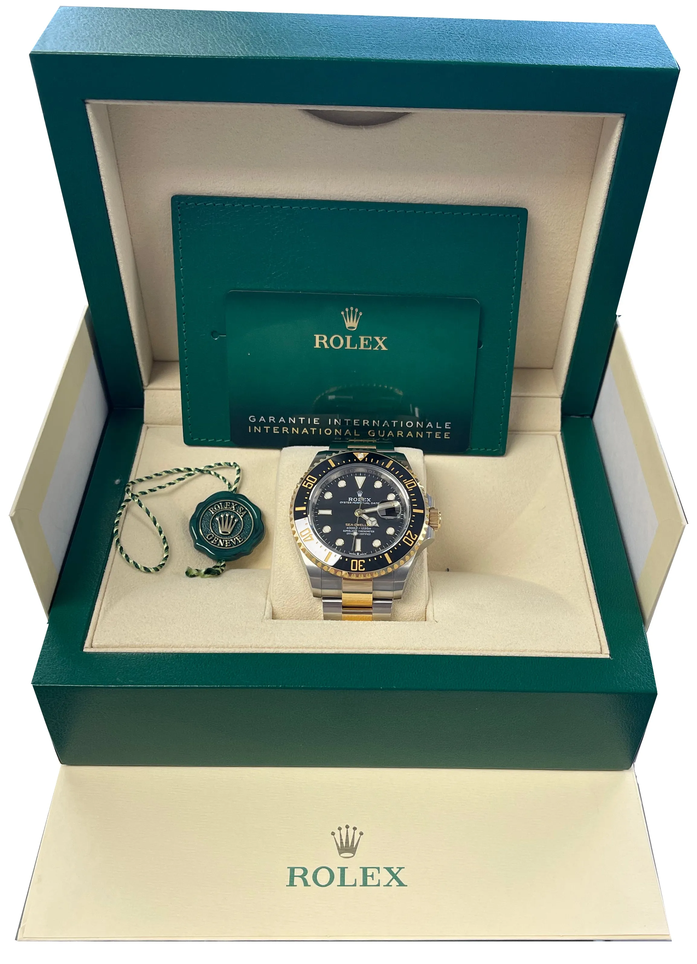 MARCH 2021 Rolex Sea-Dweller 43mm Two-Tone Yellow Gold Black Watch 126603 B P