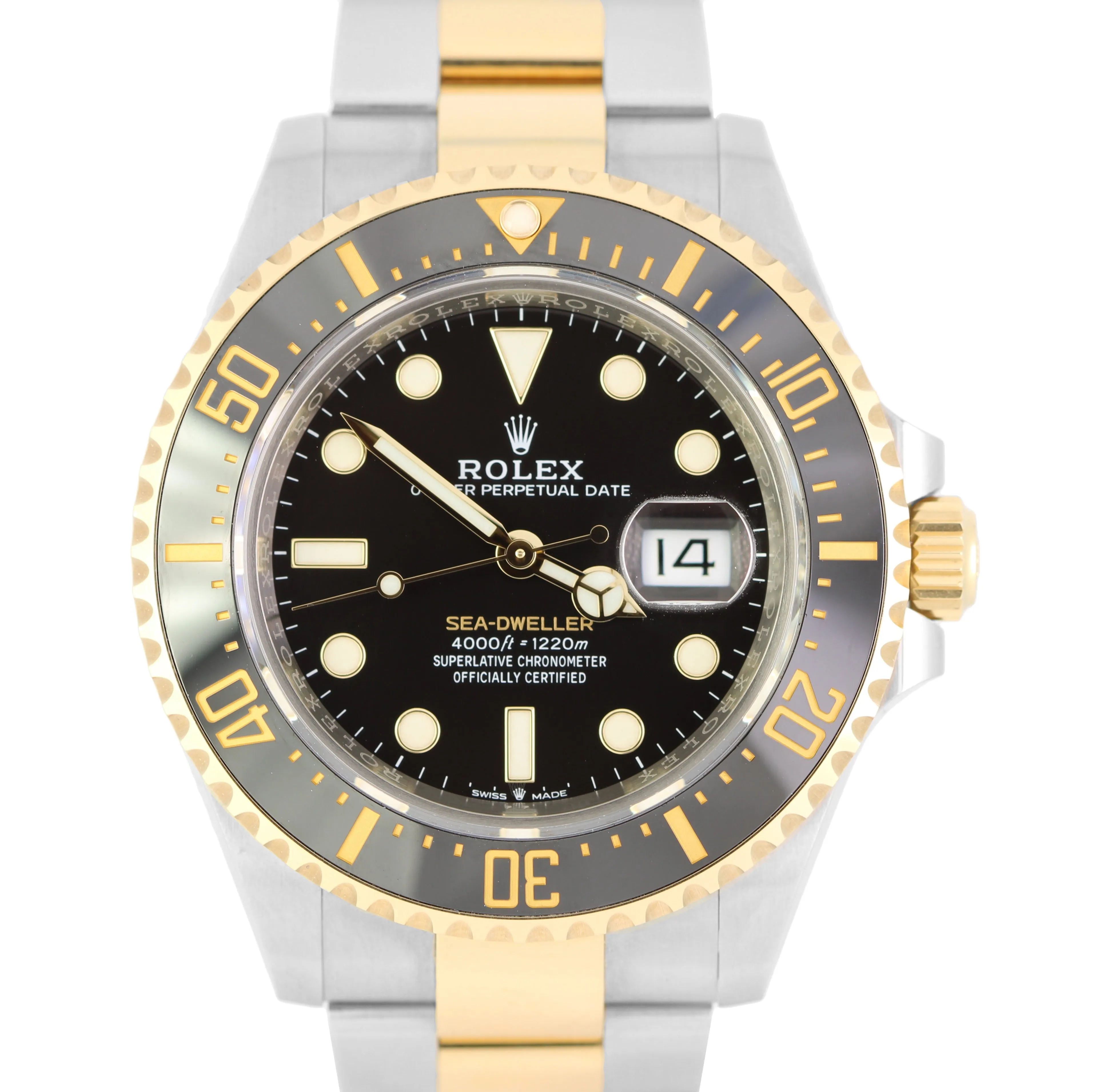 MARCH 2021 Rolex Sea-Dweller 43mm Two-Tone Yellow Gold Black Watch 126603 B P