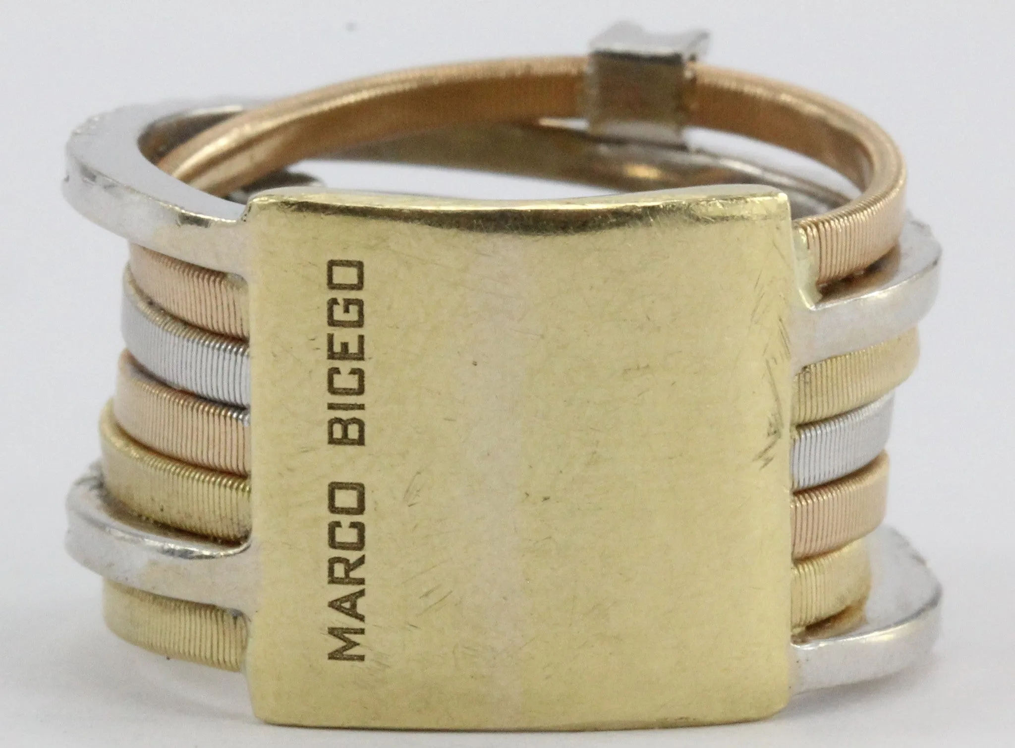 Marco Bicego Diamond Three Color Gold Seven Strand Ring