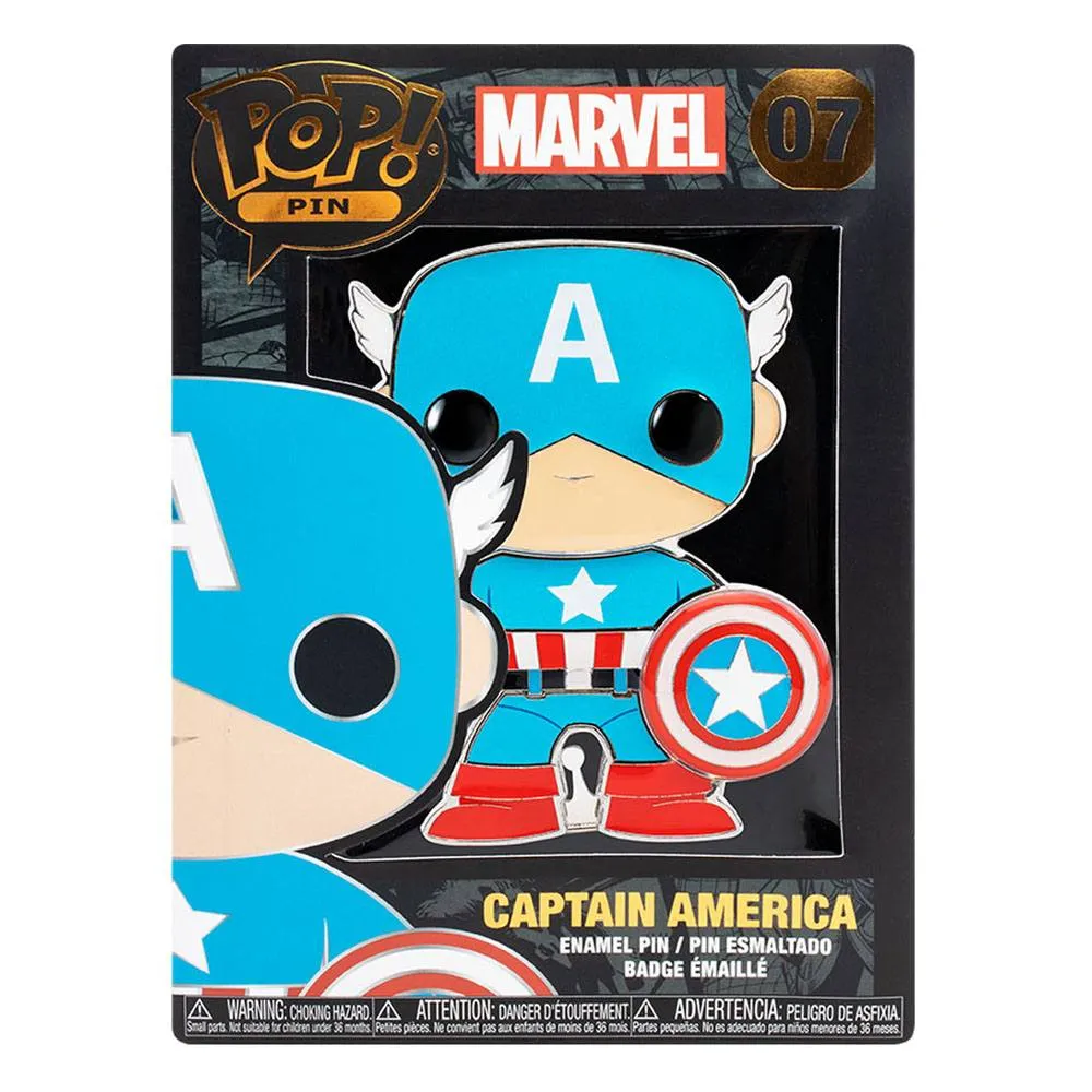 Marvel POP! Enamel Pin Captain America 10 cm #7