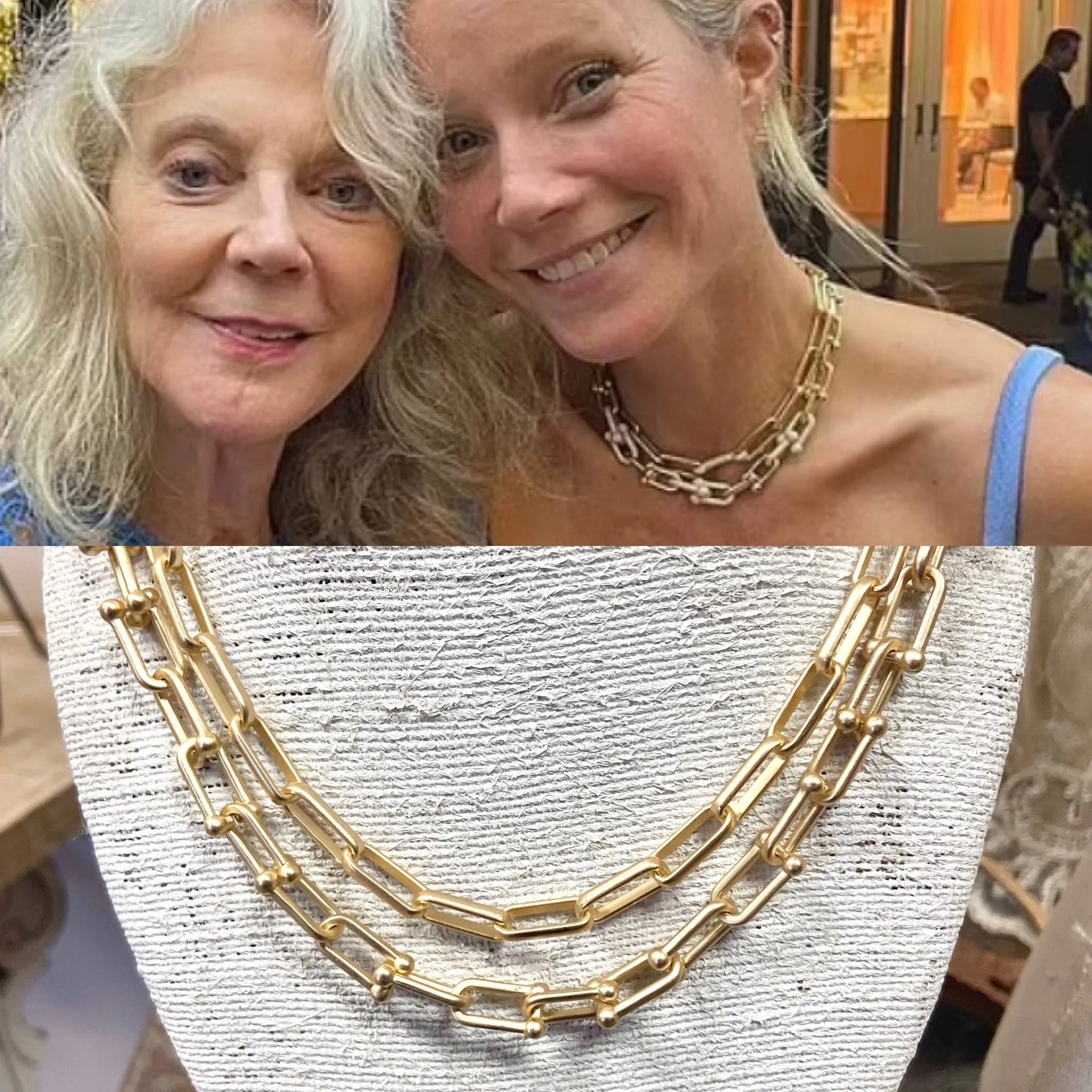 Matte gold Paperclip Chain