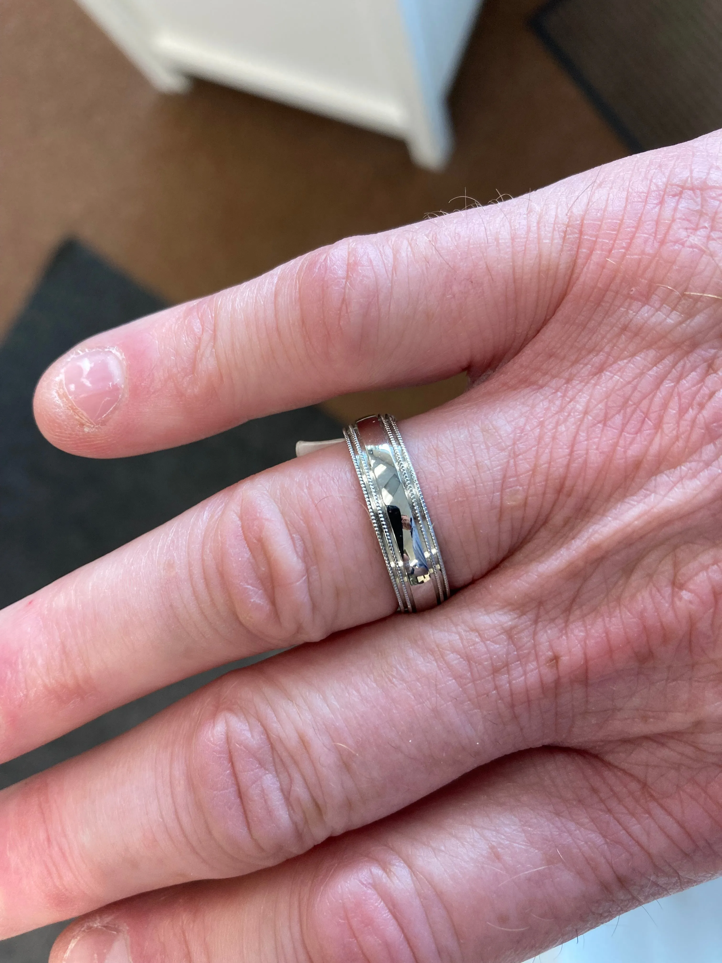 Men's Chrome Wedding Band Size 10