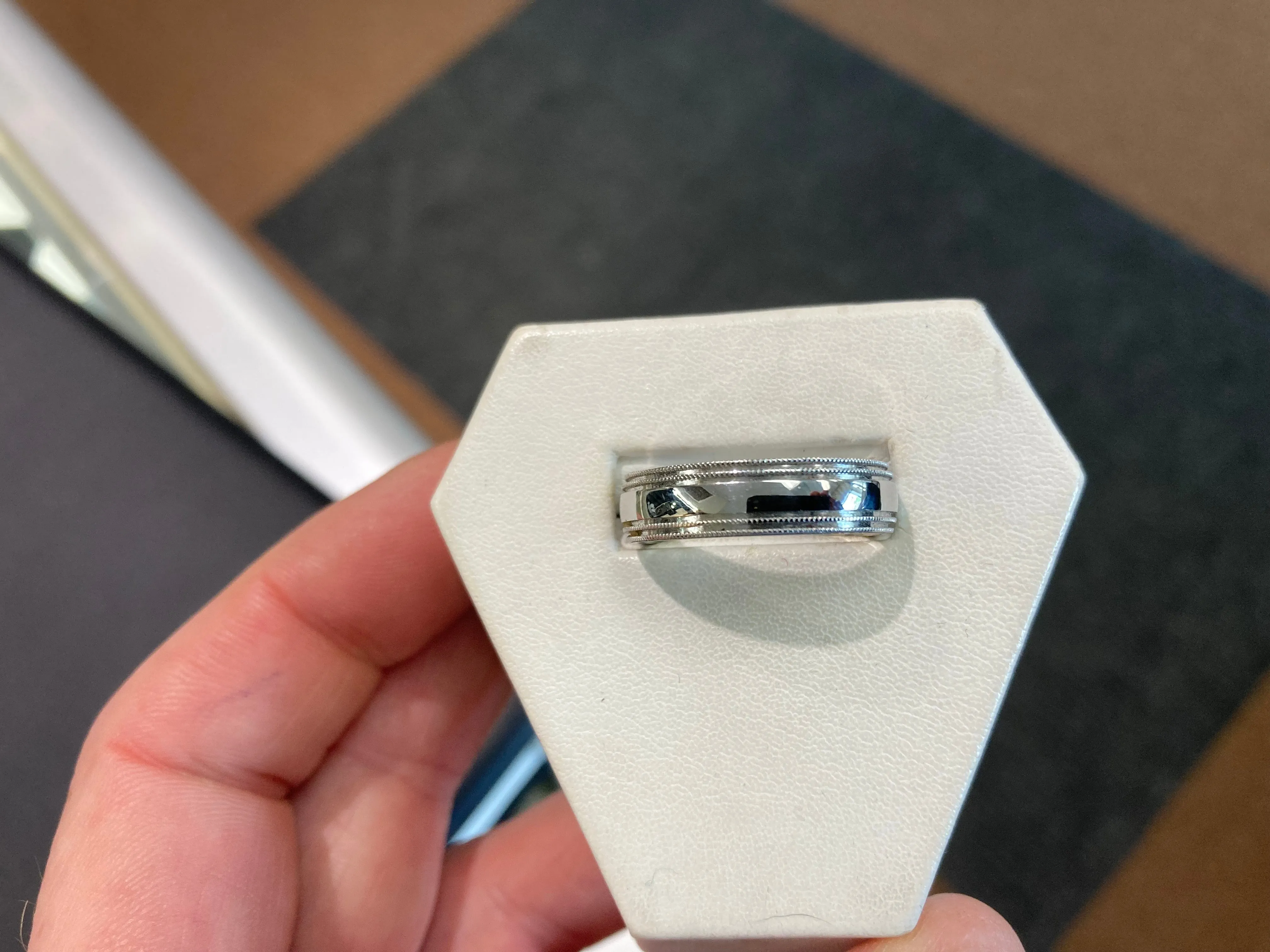 Men's Chrome Wedding Band Size 10