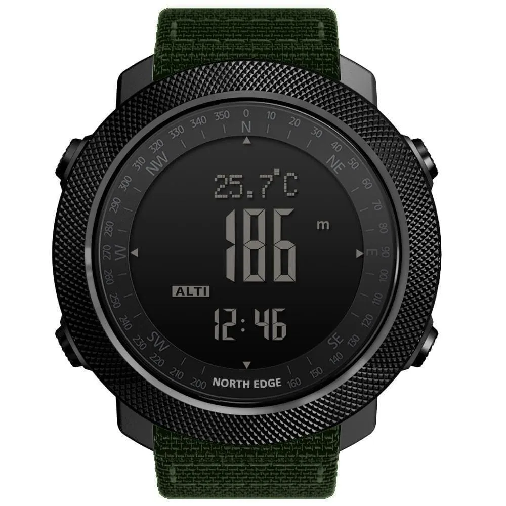 Mens Military Altimeter & Barometer Compass 50m Waterproof Digital Sport Watch